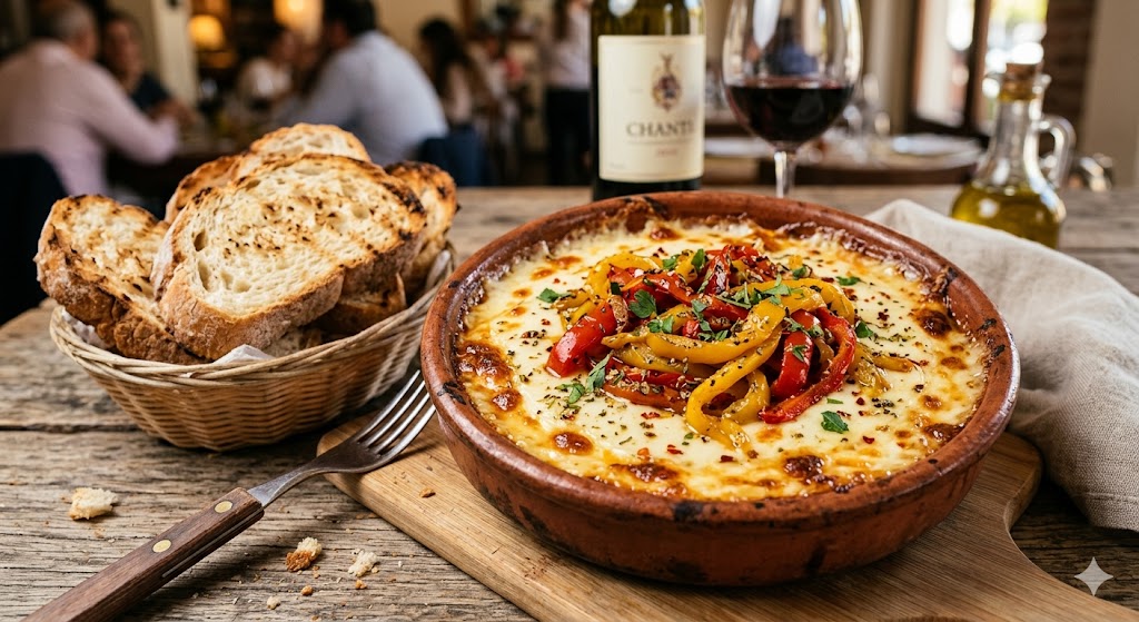 Provolone al horno de leña