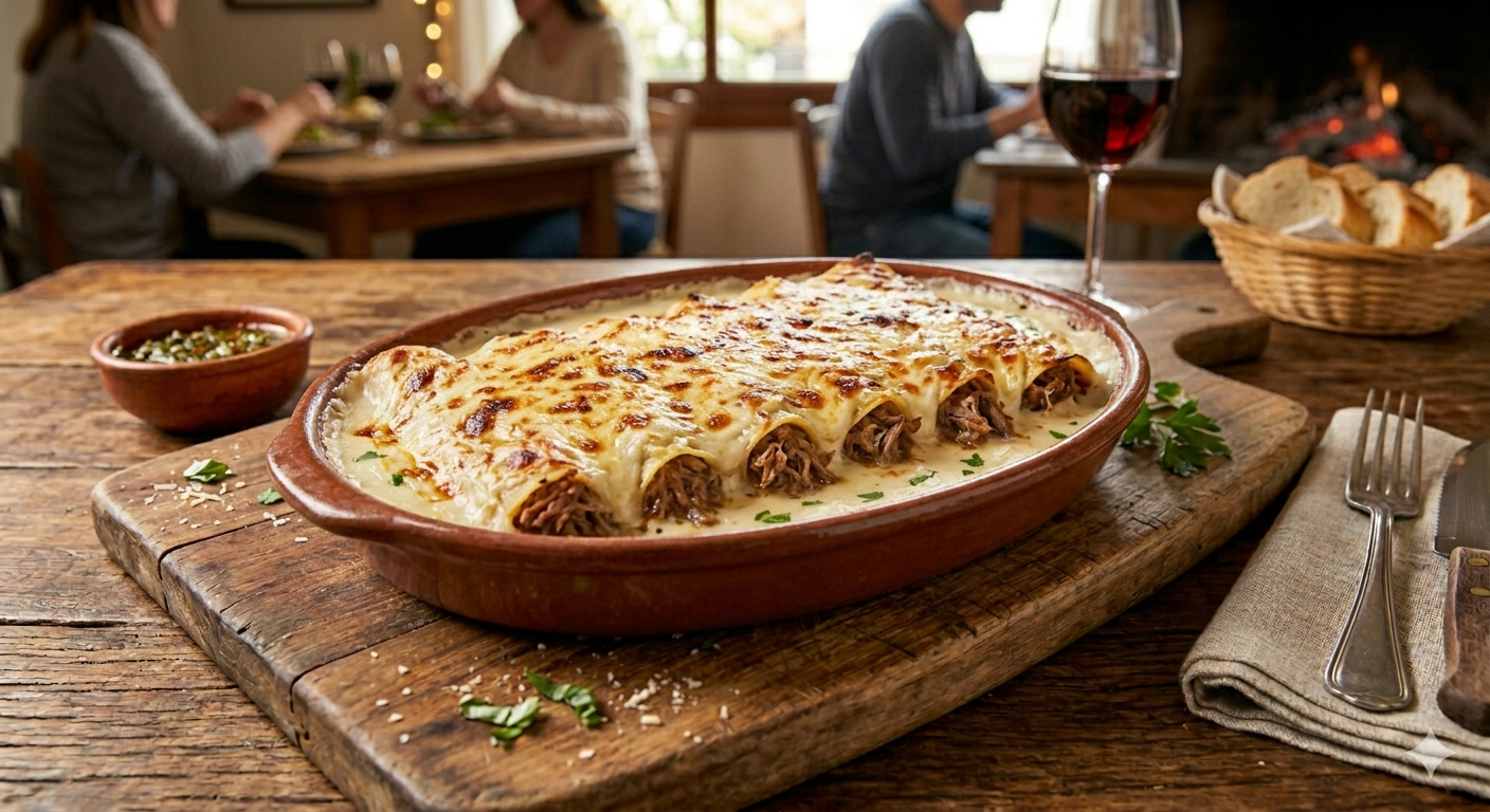 Canelones de osobuco